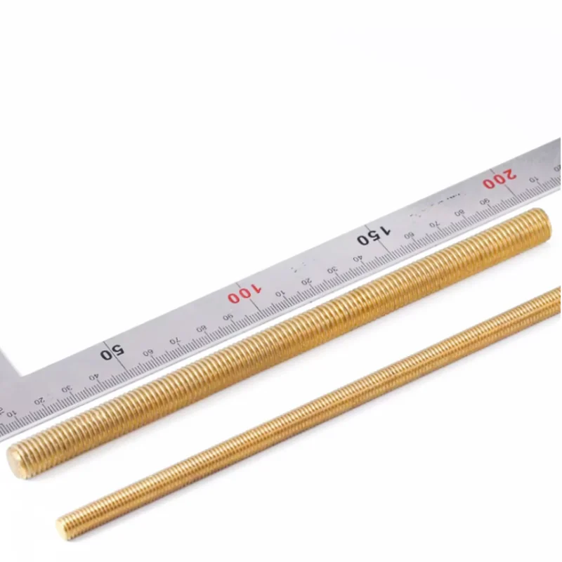 Brass Thread Rod Solid M2 M2.5 M3 M4 M5   25-200mm Brass Metric Bolt Full Thread Shaft Rod Long Bar Stud