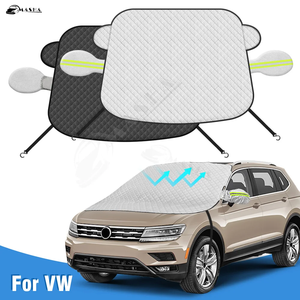 

For Volkswagen VW Tiguan 1 2 2008-2023 2024 2025 Car Windshield Snow Sun Shade Automobile Magnetic Cover Front Windscreen Cover