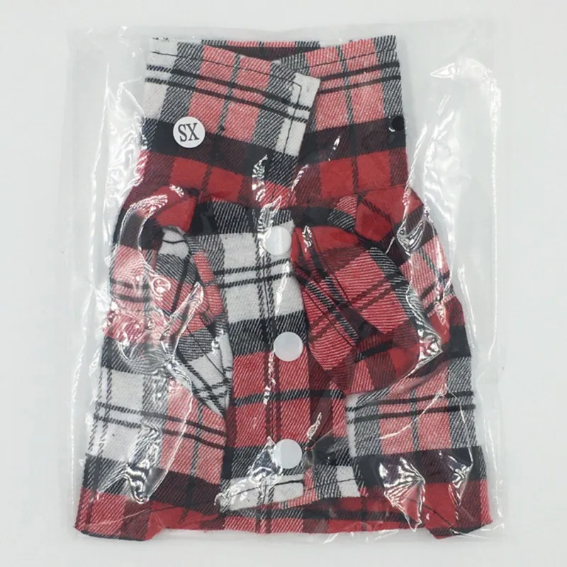 Camicia per animali domestici scozzese estiva moda gilet per cani in stile britannico vestiti per cani di piccola taglia magliette per cuccioli di