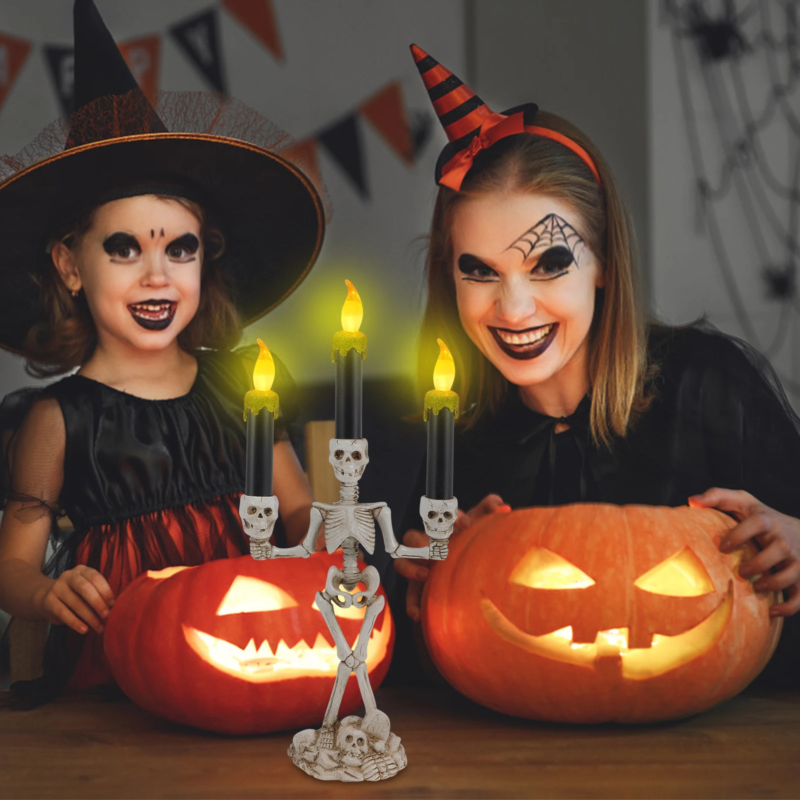 

Lamp Halloween Decorations Scary Flameless Candles Appearance Table Centerpiece Party Home Festive