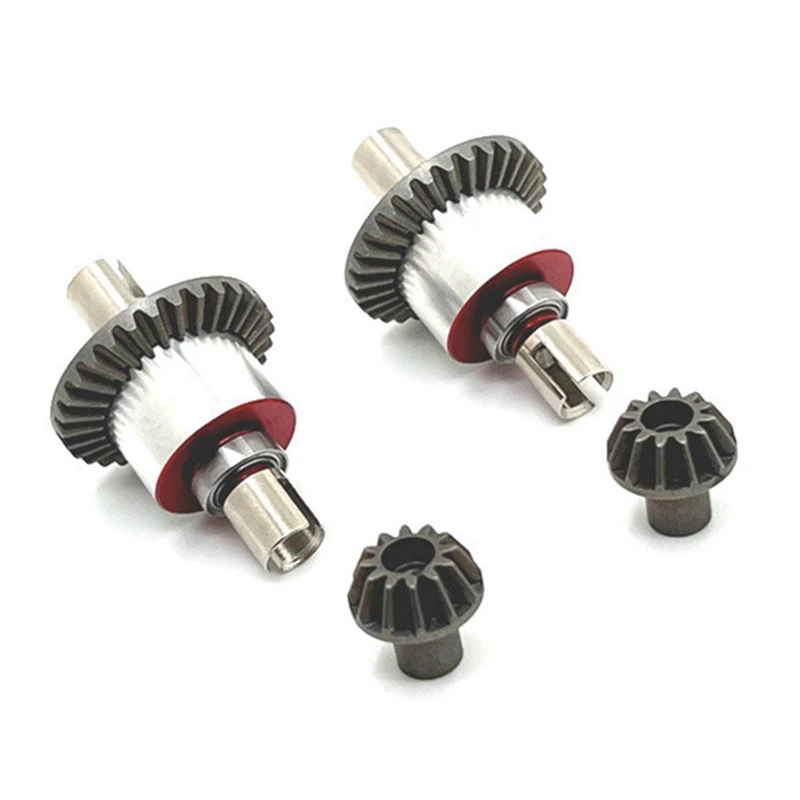 Geschikt voor 1/14 1/12 144001 124008   R/C Auto Vervanging Metalen Upgrade Voor- en Achterdifferentieelen
