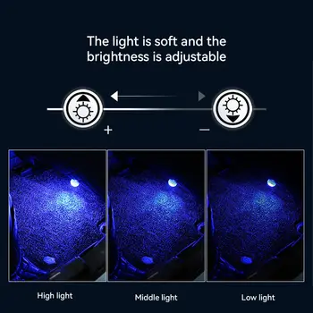 無線黏貼式LED汽車內裝氣氛燈遙控裝飾車頂腳部氣氛燈附電池彩色 8 最佳銷售 帶電池的汽車內裝燈 - №6