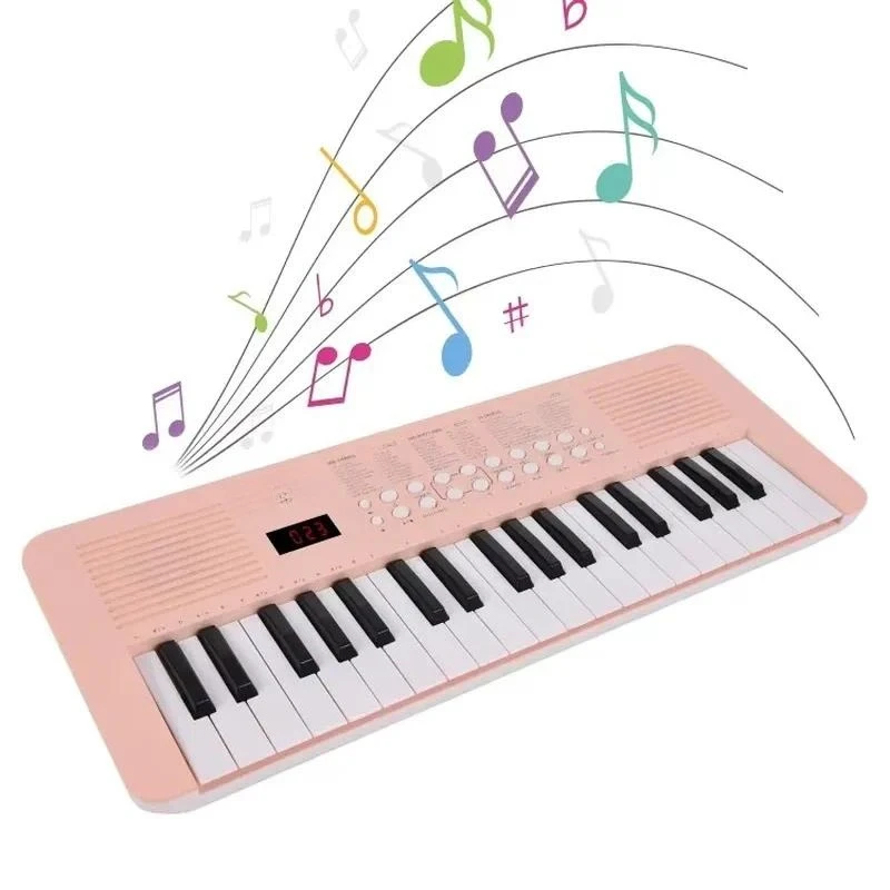 37 Key Electronic Keyboard Piano 200 Tones 200 Rhythms with Microphone Dual Power Mode Portable Music Instrument for