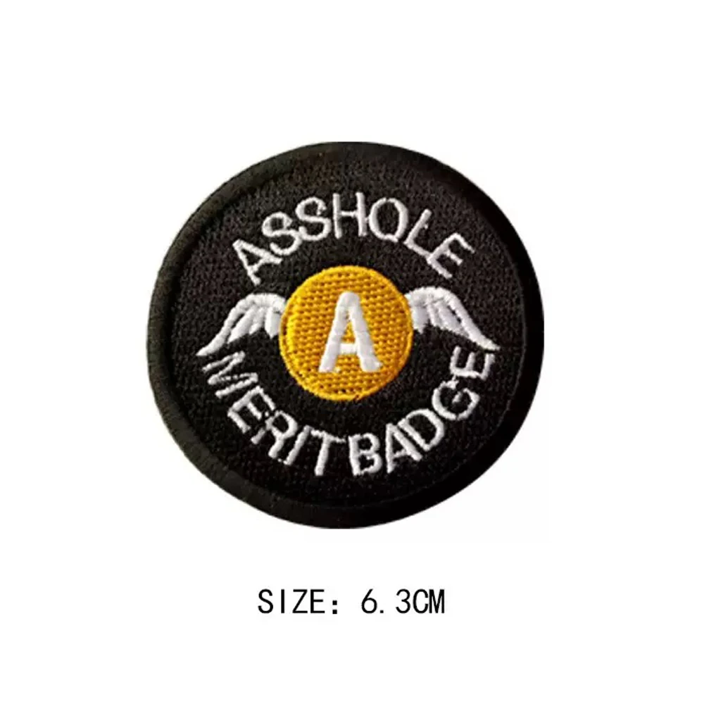 Patch moral tactique brodé style insigne de mérite ailé en forme de A avec fixation auto-agrippante pour gilet, veste, sac à dos et équipement de plein air