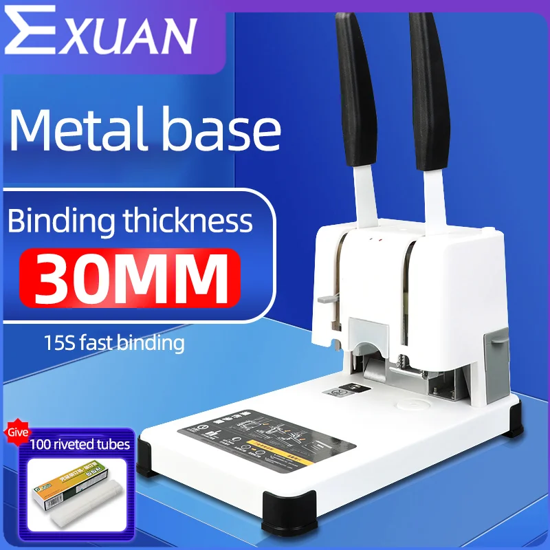 Electric Bookbinding Machine 30mm Hot Melt Riveting Tube Electric Glue Binding Machine Binding Document Machine GD30T