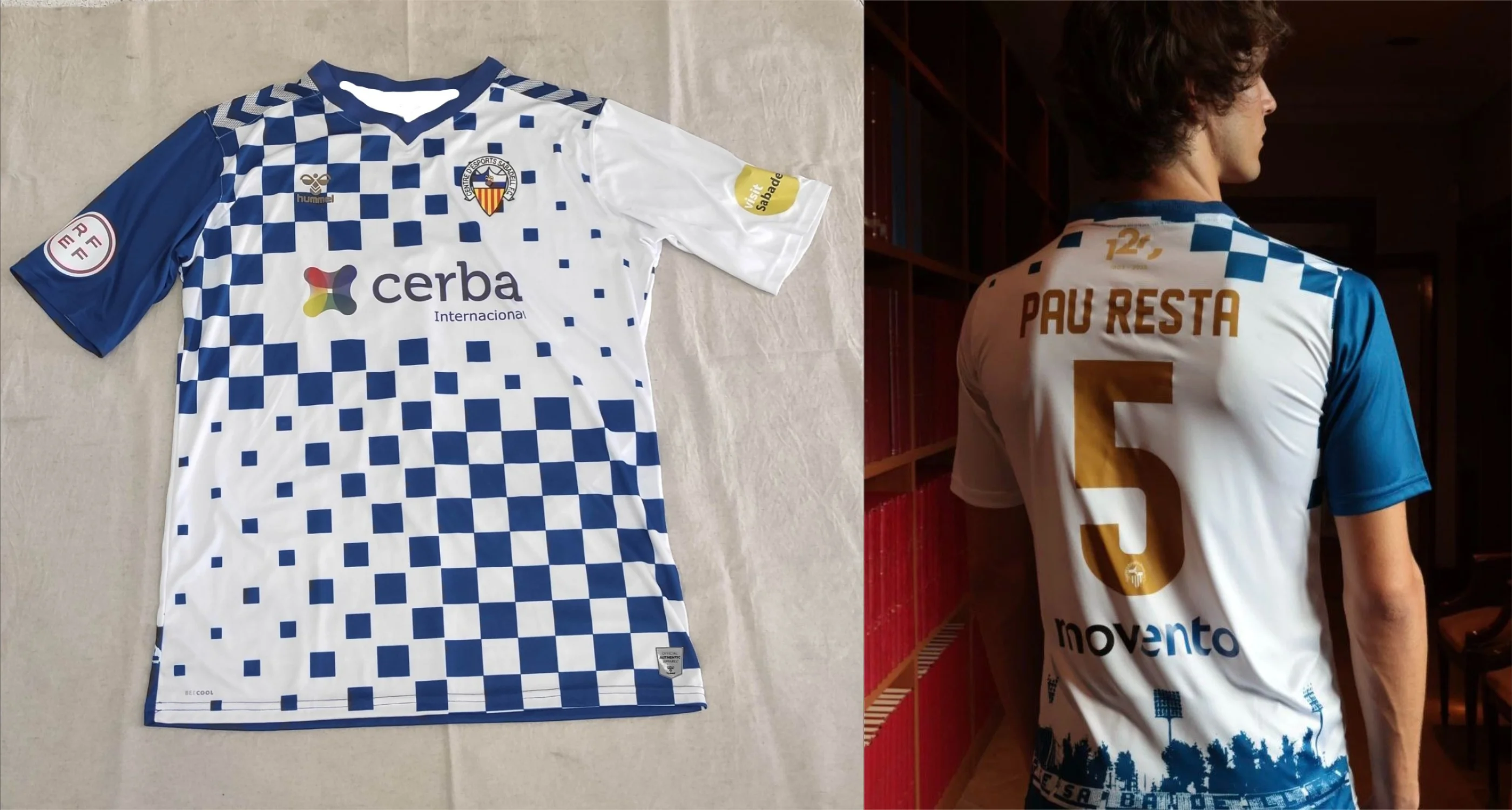 CE Sabadell 2023-24 Home Kit 3D impreso de secado rápido transpirable traje de entrenamiento de motocicleta de secado rápido y transpirable
