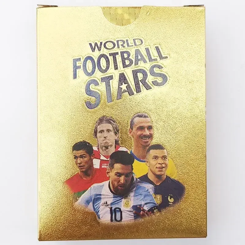 2024 55Pcs Football Cards Star Limited Edition Signature Series Trading Football Player Card Fan Gift Pack Gold Black Silver