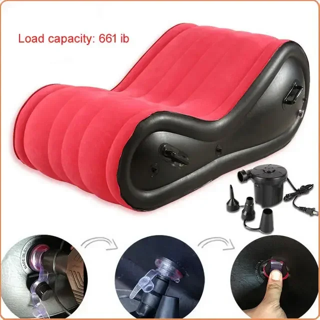 Inflatable Folding Sofa Bed Velvet Soft Living Room Furniture Love Sofas Chair Home Furniture Carton Foldable Bathroom 5pcs