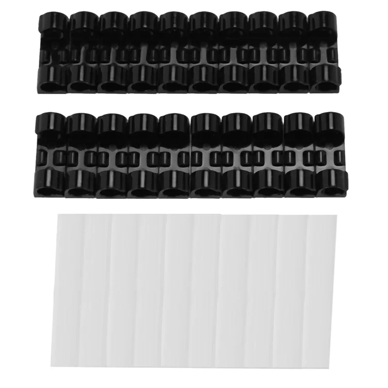 ABBN-60Pcs سلك تثبيت المشبك كليب سطح المكتب سلك واضح مقاطع حامل المشابك كابل كليب جهاز USB الحبل كليب حامل المنظم