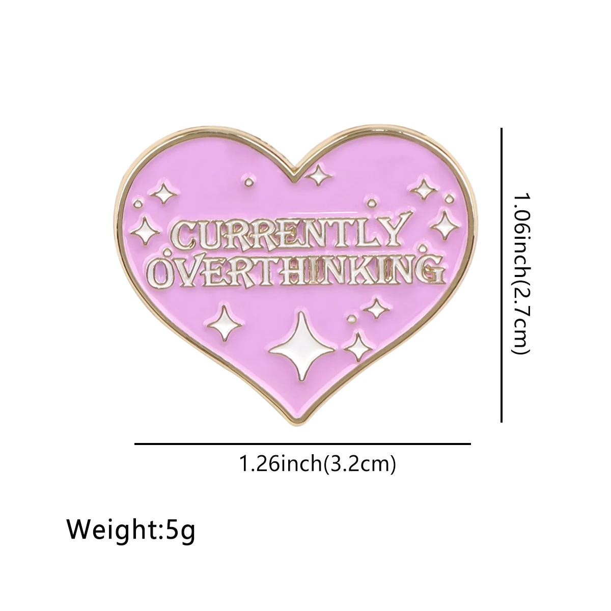 Heart Quotes Enamel Pin Brooch for Clothes Briefcase Badges on Backpack Accessories Lapel Pins Decorative Jewelry