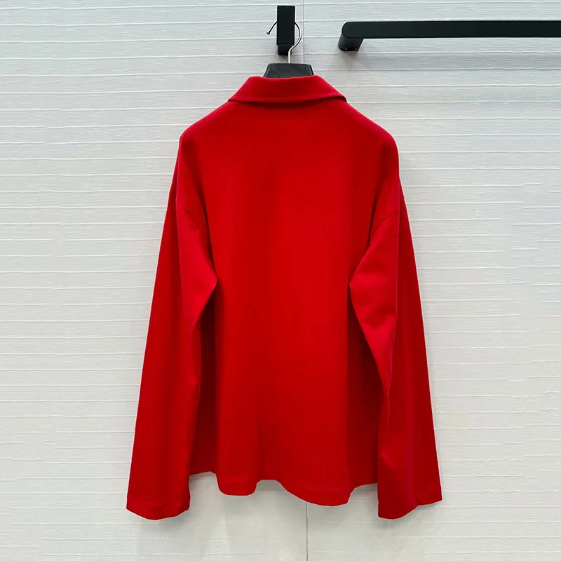 เสื้อยืดแขนยาวผู้หญิง ดีไซน์ทันสมัย สไตล์ลำลอง ผ้าฝ้ายคุณภาพสูง 100% เสื้อเชิ้ตสำหรับฤดูใบไม้ร่วง รุ่นใหม่ล่าสุด ปี 2025