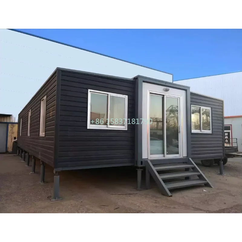 Mobile Tiny Home Portable Living Container House Australia Expandable Container House Custom Folding Double Wings Folding House