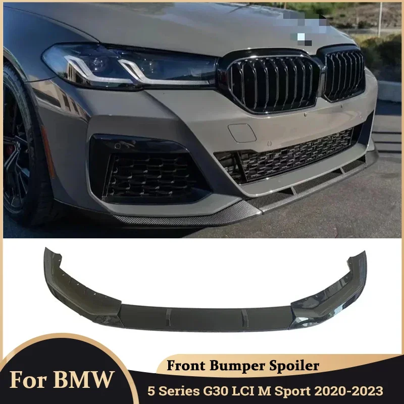 Front Bumper Lip Spoiler Diffuser for BMW 5 Series G30 LCI M Sport 2020 2021 2022 2023 Front Splitter Protector Car Accessories