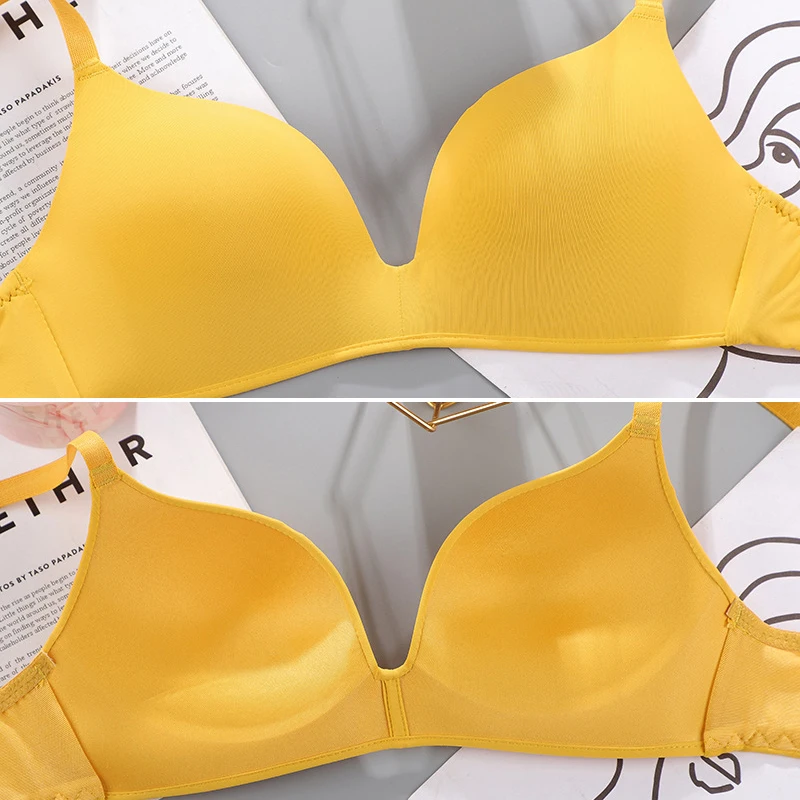 Reggiseno senza cuciture da donna Sexy senza anello in acciaio intimo Push up reggiseni invisibili estivi reggiseno sottile raccolto traspirante reggiseno confortevole