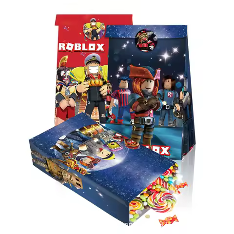 Roblox Birthday Bags Party Favor Boxes Surprise Gift Candy Goodie Box Kid Halloween Game Shower DIY Robot Party Decoration