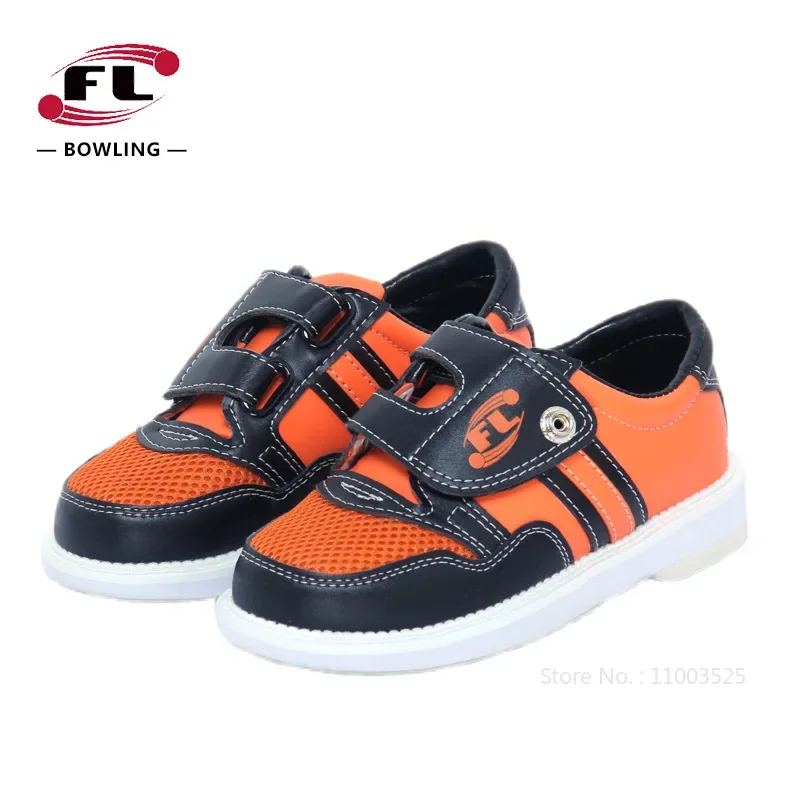 Children Bowling Shoes Boys Girls Anti-Skid Soft Sneakers Teenager PU Leather Breathable Sport Shoes Begginer Bowling Footwear