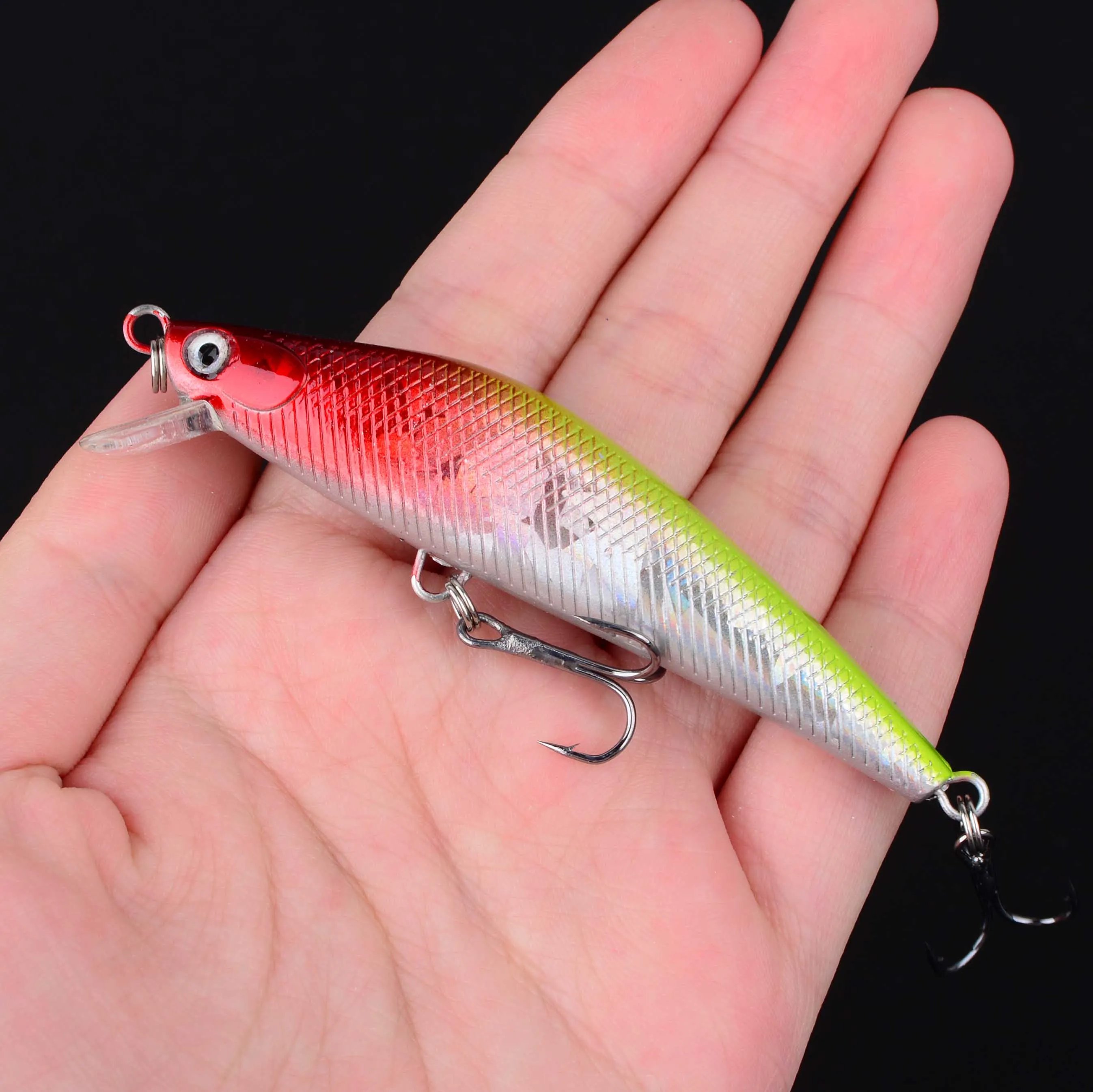 Minnow Crankbait con ojos 3D – Señuelo duro para pesca