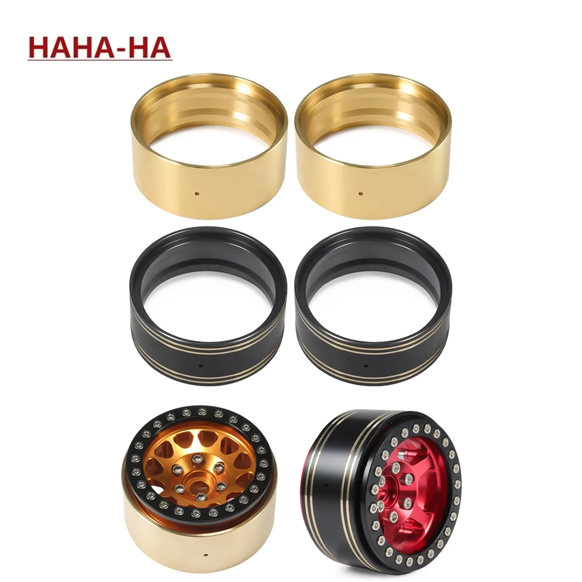 

95 г латунные внутренние кольца с замком, зажимные кольца, подходят для колесных дисков 1,9 дюйма для RC Crawler Axial SCX10 Pro TRX4 VS4-10 Element Enduro TF2