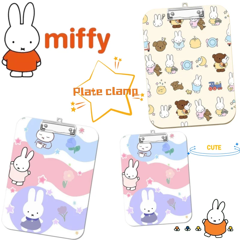 

New Miffy writing pad with high color value cartoon rabbit printing splint, folder note test paper pad for students to learn