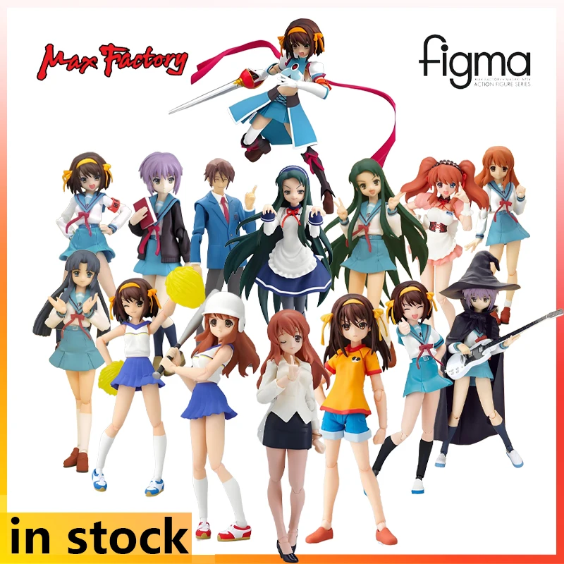 

Max Factory Figma Готовый продукт Подвижная пропорциональная кукла Конфузия Харухи Сузумія Игрушки Модель Фестивальный подарок для мальчиков