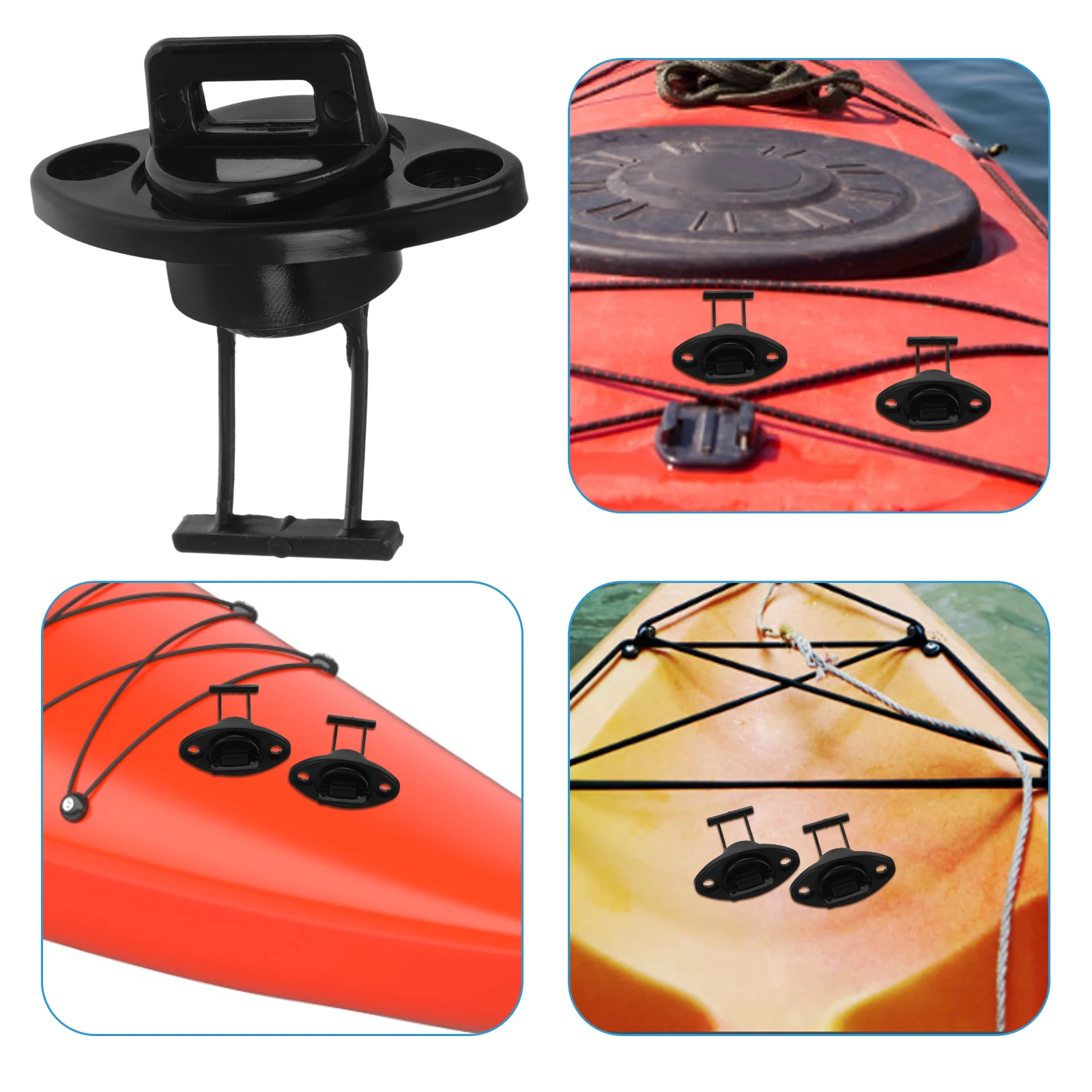 

2 Pcs Plug Kayak Scupper Hole Stopper Draining Hole Plug Universal Base Waterproof Sealed Installation Boats Accessories