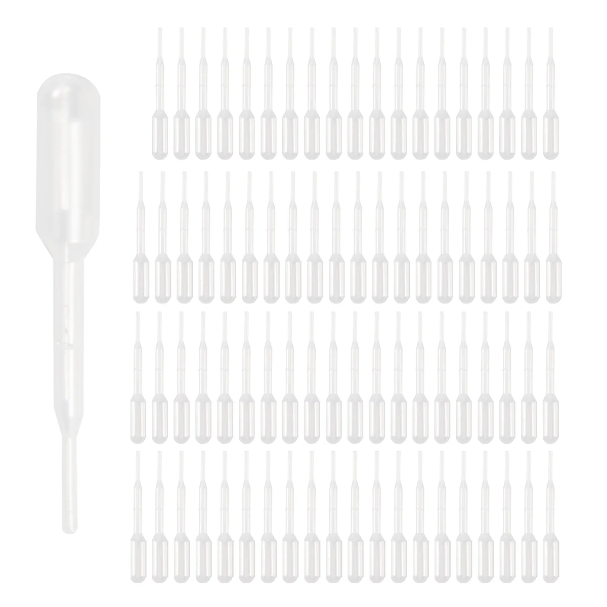 Y03A 100PCS Graduated Pipettes Dropper Polyethylene (0.2ml)