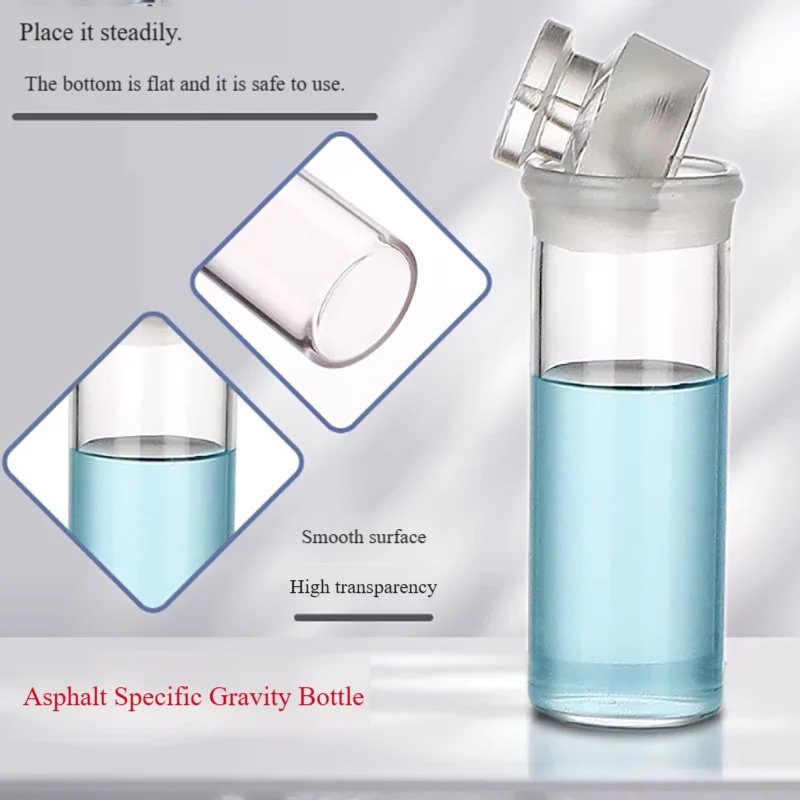 Glass asphalt pycnometer density bottle measuring solid liquid viscosity density test bottle asphalt cement density bottle