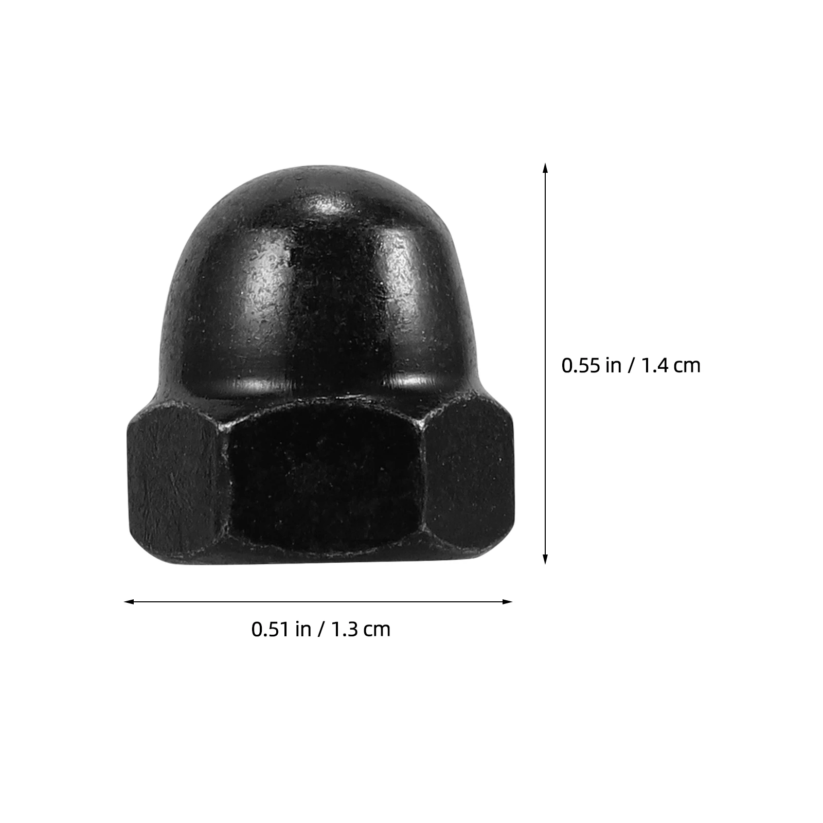 

24pcs Black Zinc Nut Screw End Caps Carbon Steel Bolt Protective Dome Caps for Hexagonal Thread Electrical Insulation