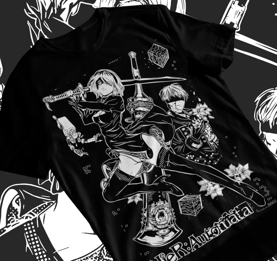 Nier Automata 2B YoRHa Unisex Shirt Wiauf Girl  Soft Tee All Sizes