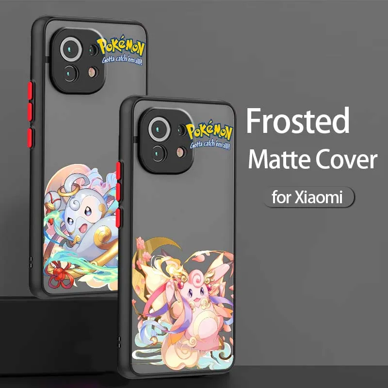 تصميم P-Pok é M-mon نمط جراب هاتف ل Xiaomi 14T 13T 13 12T 12 12S 11T 11 11i 10 10T Ultra Pro Lite متجمد شفافة