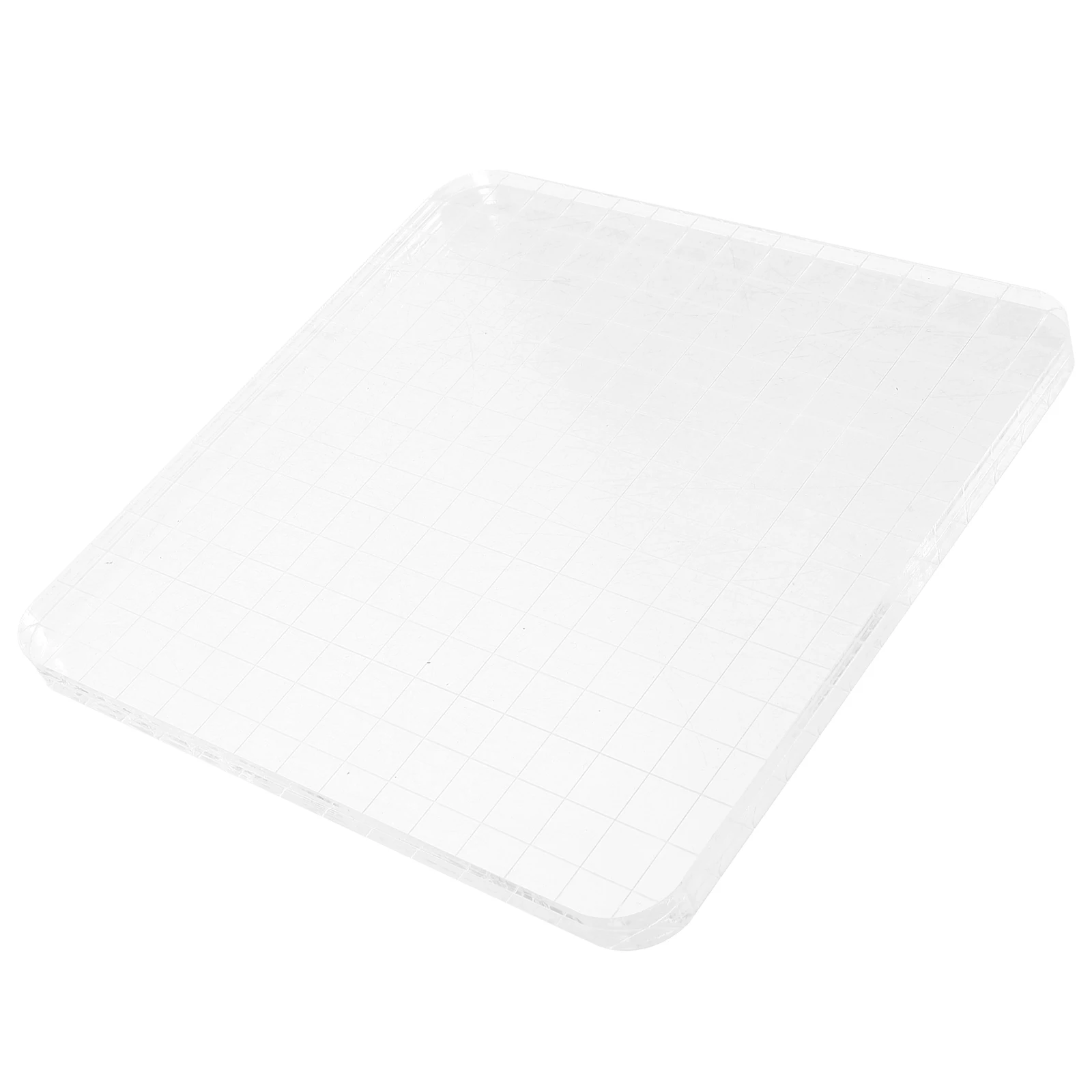 

Transparent Stamp Block Clear Acrylic Stamping Blocks for DIY Projects Grid Lines Tools Hard Durable Seal Handmade Companion