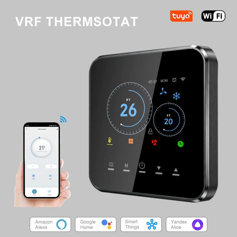 Termostato inteligente para aire acondicionado VRF Wifi Tuya, compatible con Google Home, Alexa y DuerOS, para Mitsubishi Electric Fujitsu (Ogeneral)