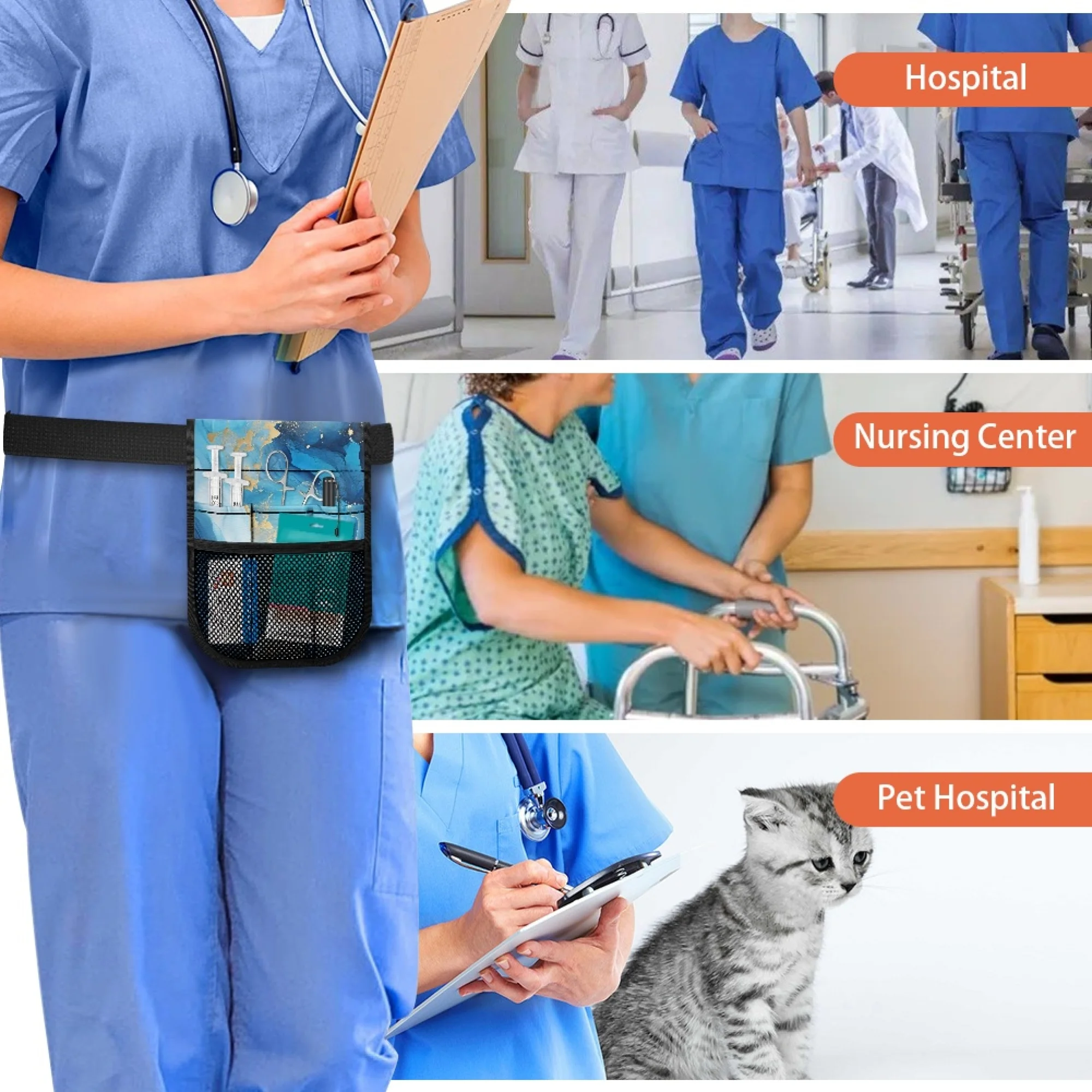 Рисунок 5 - Поясная сумка медсестры с мраморным принтом