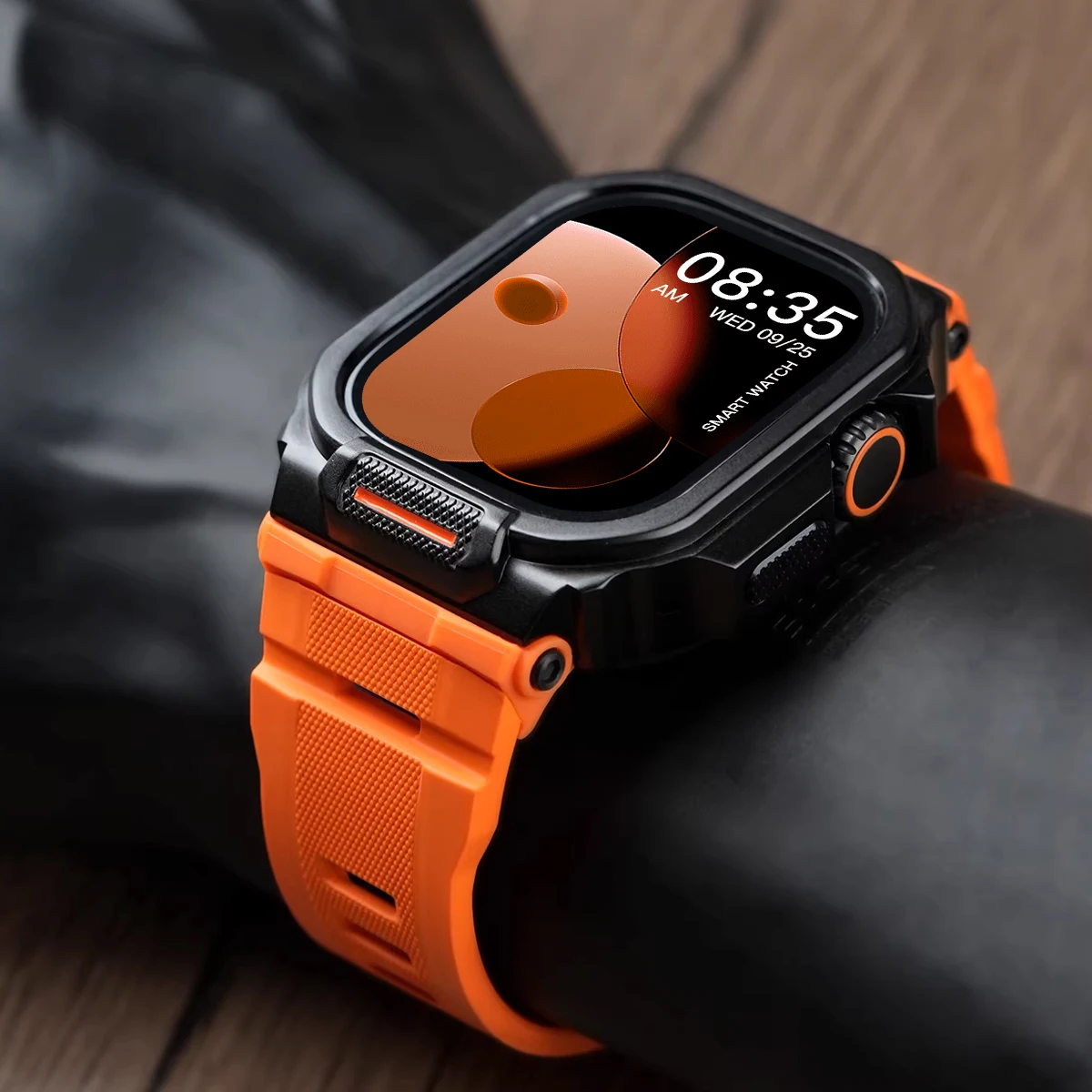 

Чехол-бампер 2-в-1 с ремешком для Apple Watch Ultra 3/2/1 2025 49 мм, прочный, противоударный, металлический, спортивный, с силиконовым ремешком для IWatch Series 49 мм