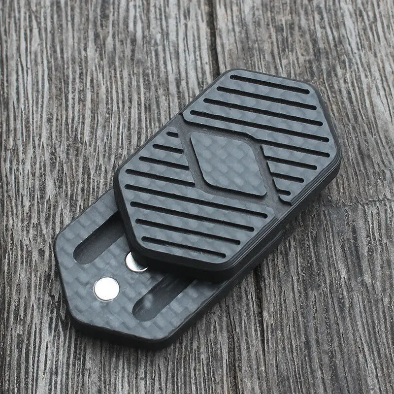 EDC Solid Carbon Fiber Rotary Push Card Fingertip Gyro Decompression Toy Gifts