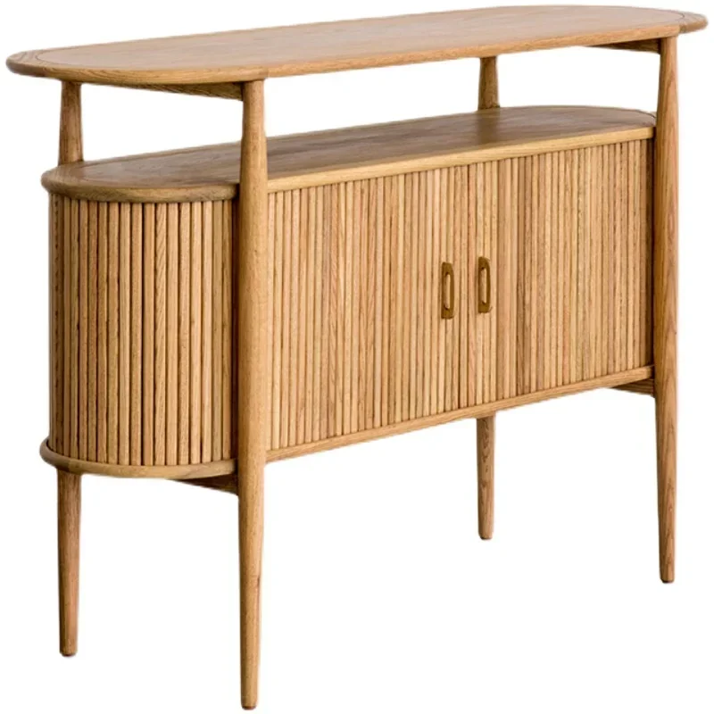 

Ретро шкаф-буфет с раздвижной дверью, современный минималистичный художественный полный шкаф для хранения