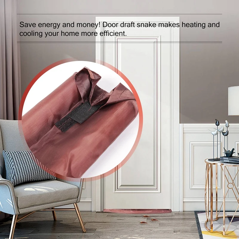 Door stop Twin Door Draft Dodger Guard Stopper Energy Saving Protector Doorstop Home Decor