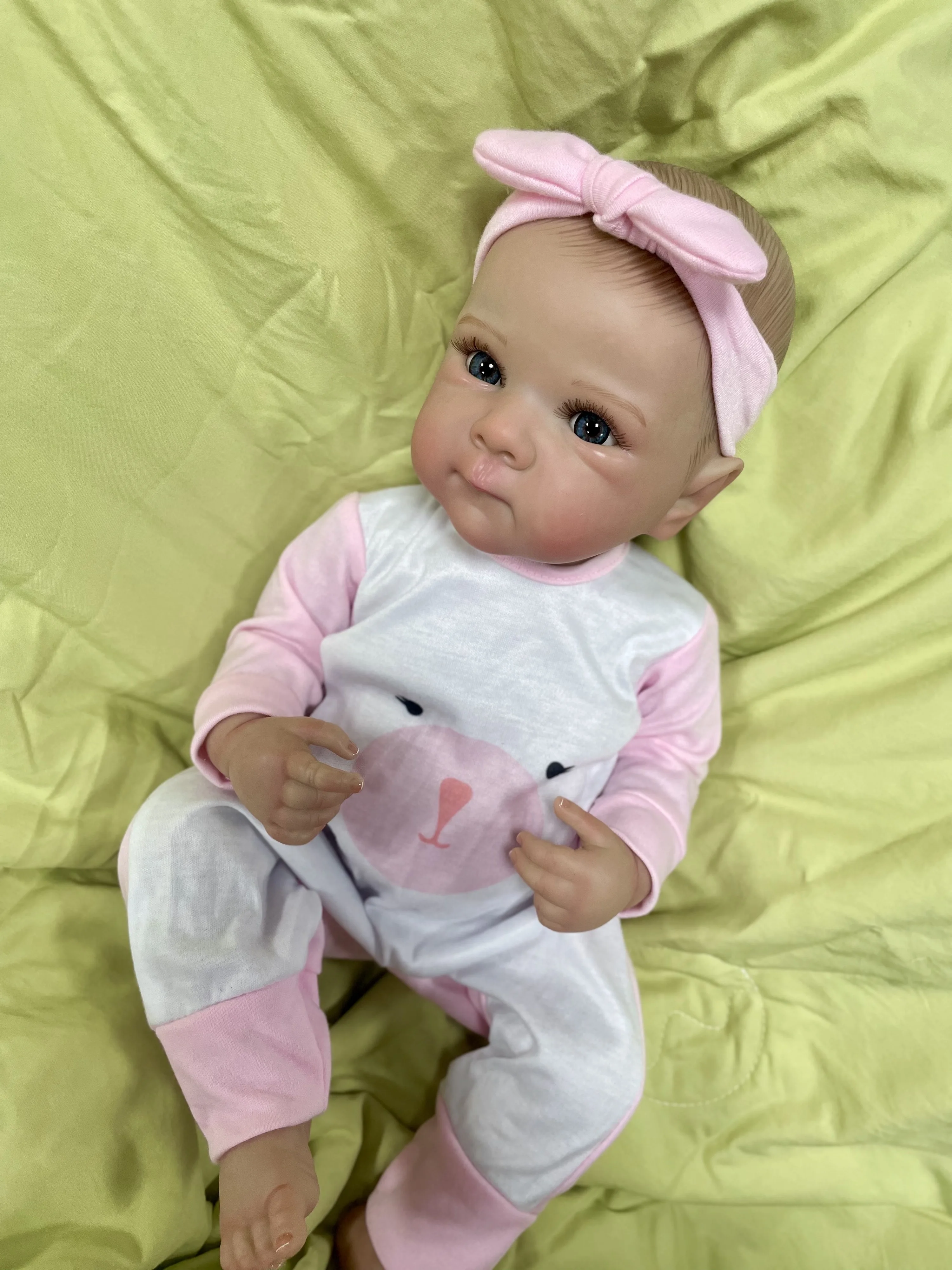 18 Inch Finished Reborn Bettie Doll Full Silicone Vinyl Girl Adorable Baby Lifelike 3D Skin Visible Veins Collectible Art Doll