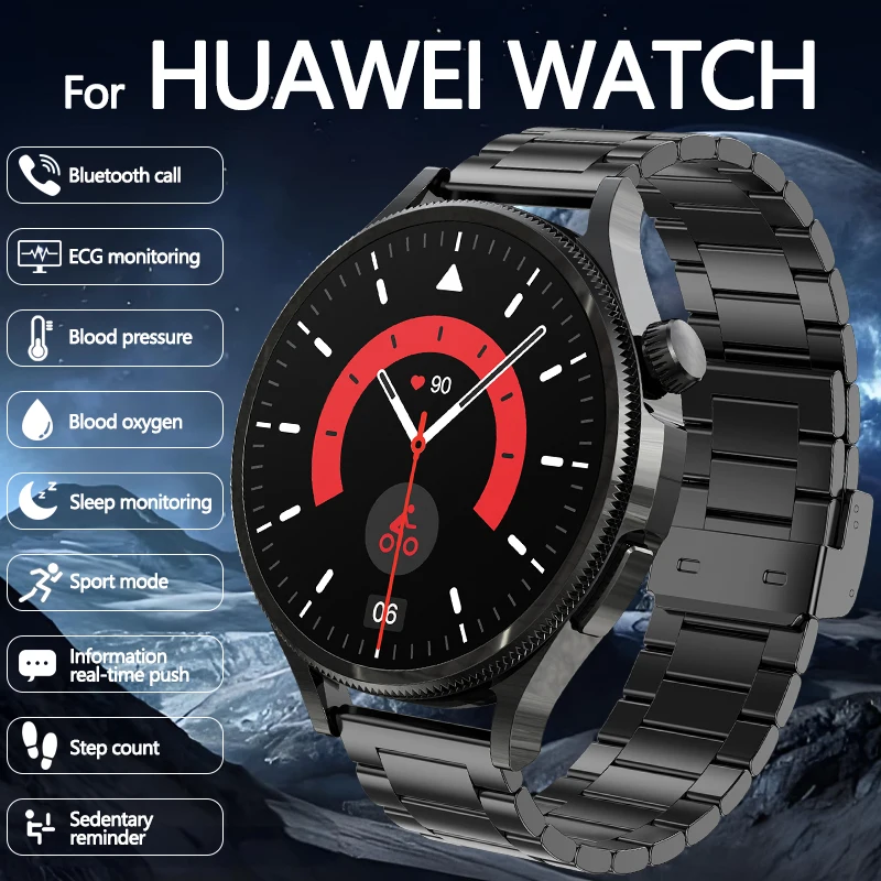 

Suitable For Huawei Watch HD Bluetooth Call ECG Blood Pressure Monitoring Sports Mode Sleep Monitoring Waterproof Smart Watch