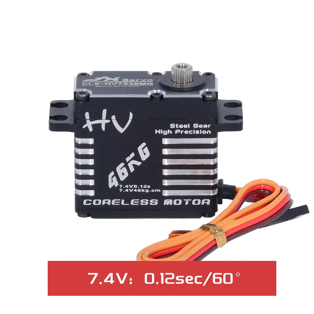 

Jx Cls-Hv7346Mg 46Kg Coreless High Precision Steel Gear Full Cnc Digital Servo 7.4V for Rc Car Crawler Rc Boat Airplane Robot