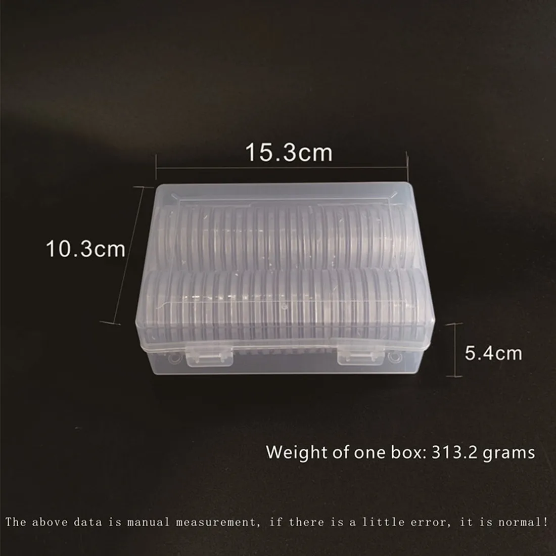 Silver dollar storage box contains 50 40.6mm round box commemorative coins round box storage box Yuan Datou commemorative medal