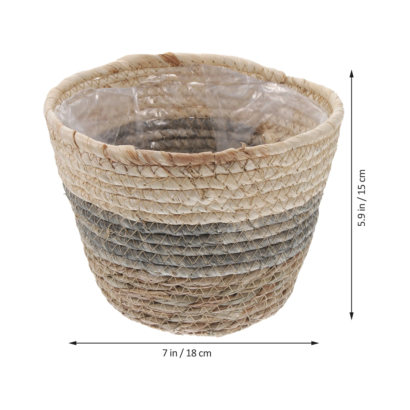 

2pcs Woven Flower Baskets Straw Planters Large Space Flower Pot For Garden Bedroom Living Room Basket Holder Natural Touch