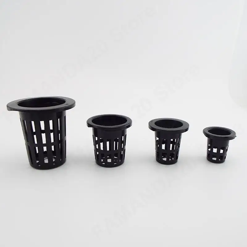 10pcs Hydroponic Mesh Pot Vegetable Planting Basket Soilless Cultivation Plastic Plant Rooter Cup Aquarium Plant Pot M20