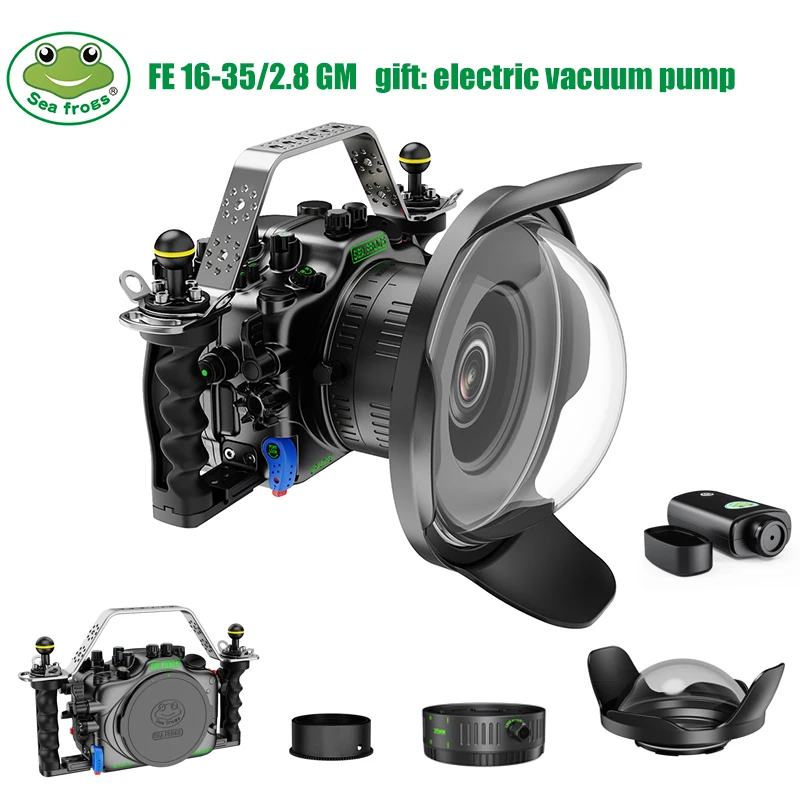 Zeefrogs Glazen Groothoeklens + Scherpstelring + Verlengring + Aluminium Behuizing Set Voor Sony A7 R5 Fe 16-35Mm F/2.8 Gm Sf10002