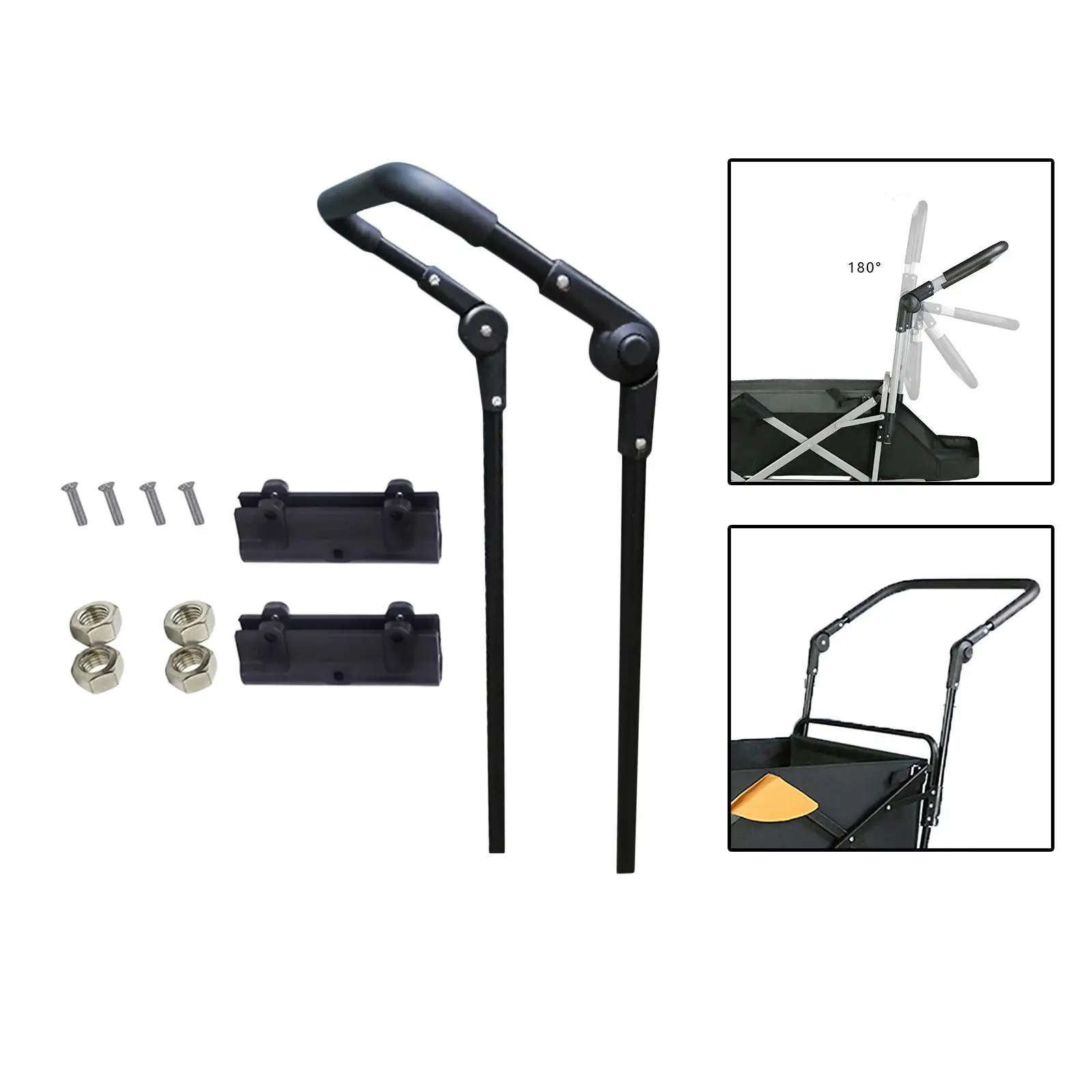 

Foldable Wagon Push Handle Folding Wagon Cart Spare Parts Replacement Trolley Handle for Garden Carts Camping Wagon Beach Carts