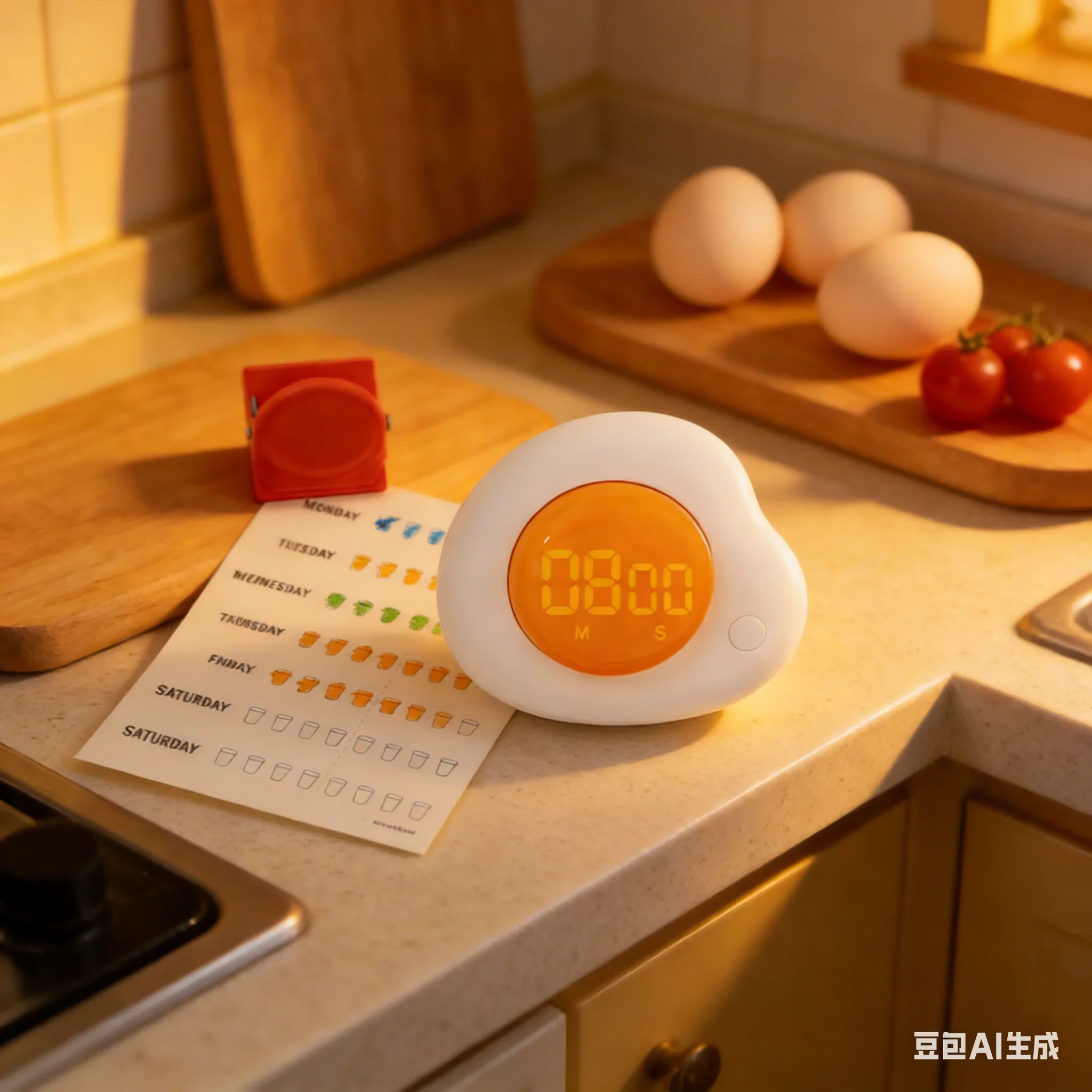 

Magnetic Soft-Boiled Egg Timer Refrigerator Magnet Digital Countdown Egg Timer For Cooking Countdown Precision With Silent Mode