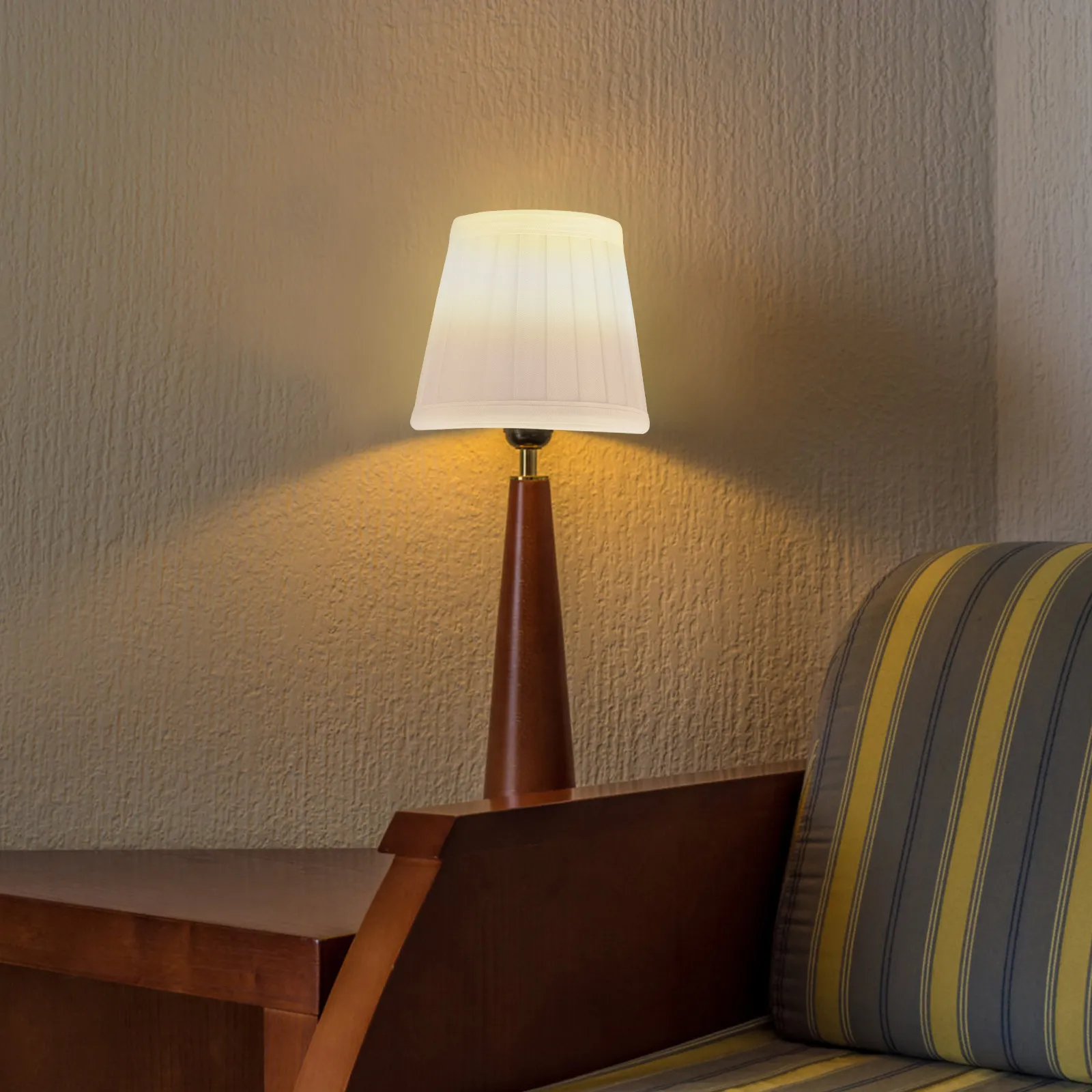 European Style Foldable Cloth Lampshade Decorative Chandelier Lamp Cover White Home Lamp Shade Modern Light Diffuser