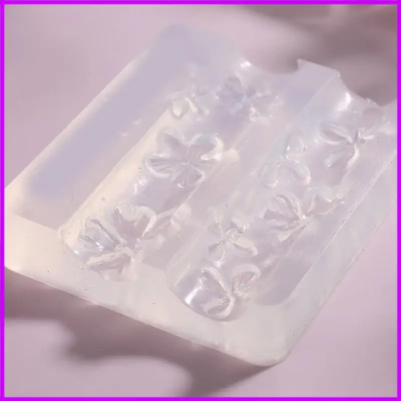 

Easy Release Silicone Stamp Mold Flower Shaped Manicure Patterns Mould Stylish Embossed Accessories Mold