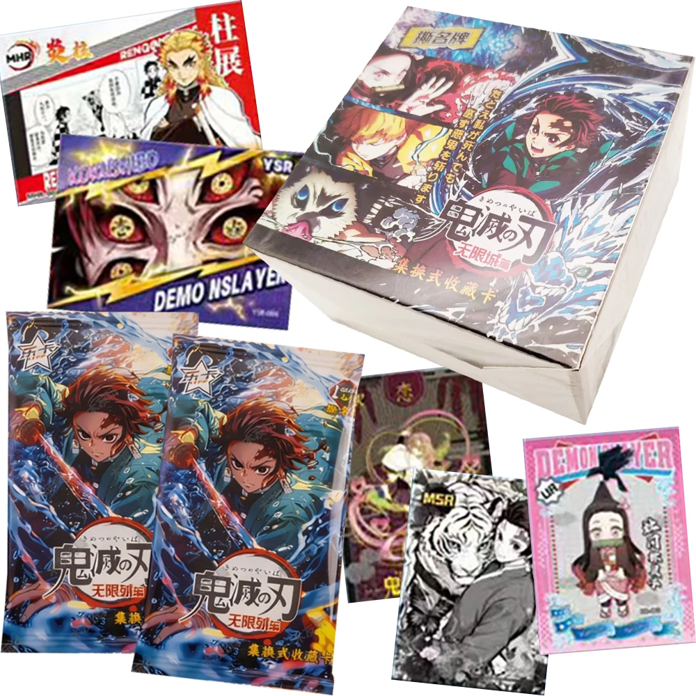 

Demon Slayer Rare Collection Cards for Friends Anime Goddess Elegant Exquisite Relief Frame Photo Cards Unique Creative Toy Gift