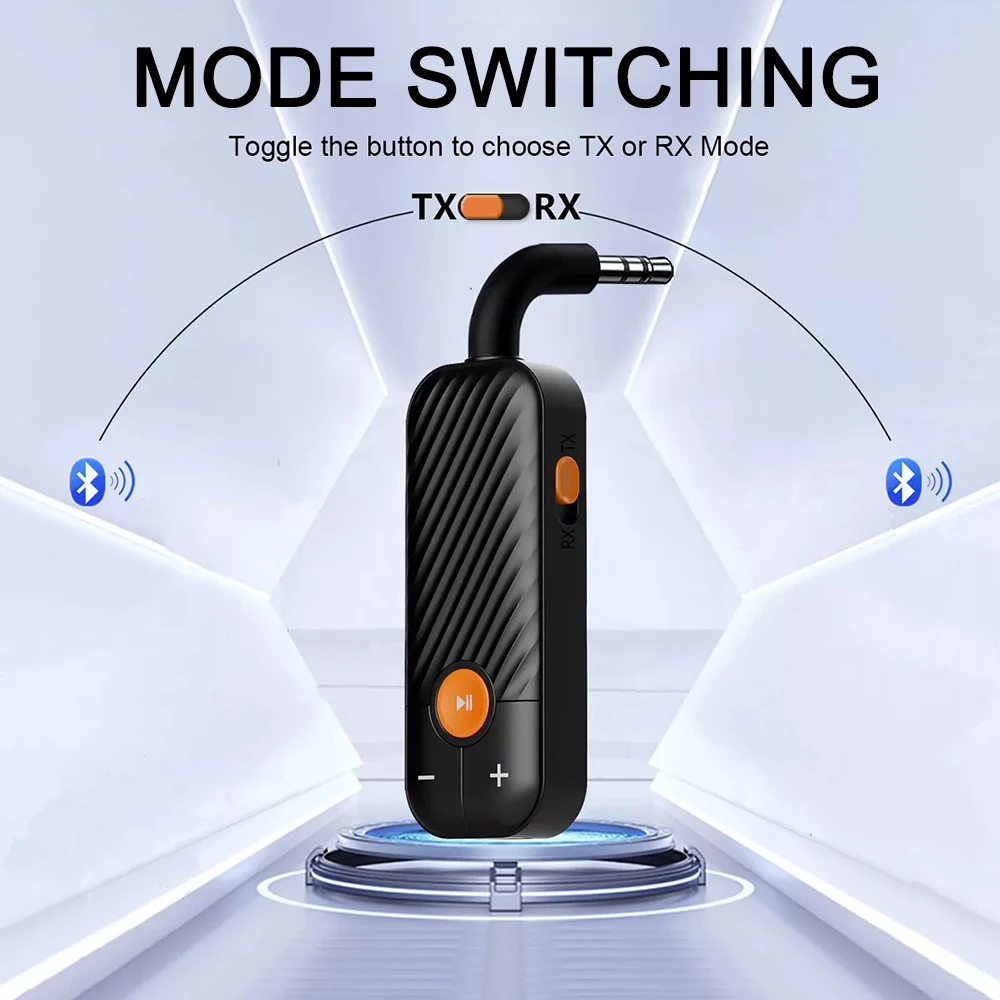 2 In 1 Bluetooth 5.2 Audio Receiver Transmitter 3.5MM 3.5 AUX With Mic Stereo Music Wireless Adapter For Car Airplane TV PC